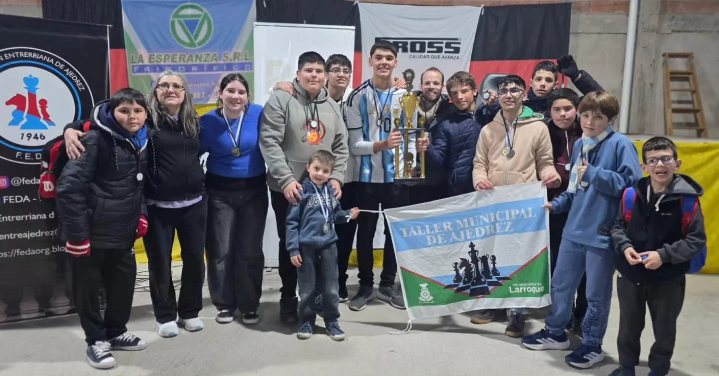 El ajedrez de Larroque se destacó en el Torneo Promocional y Escolar Entrerriano 2026